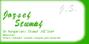 jozsef stumpf business card